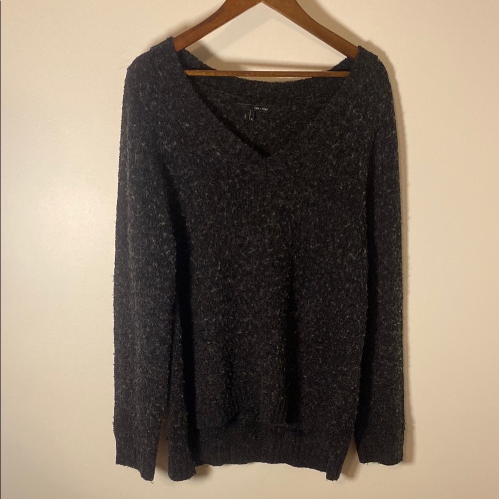 Cozy Black V-Neck Sweater